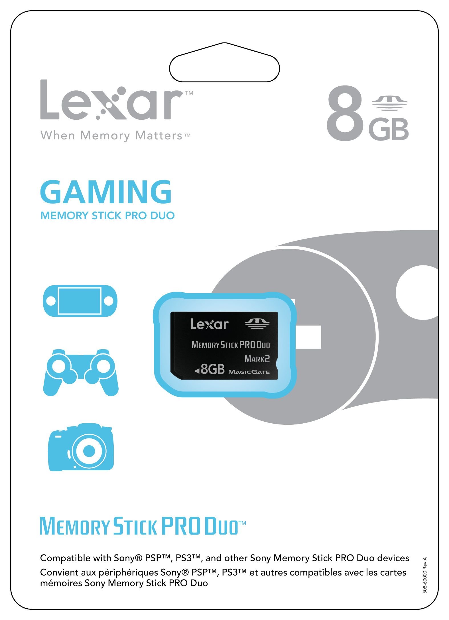 Lexar 8GB Gaming Memory Stick Pro Duo - Memoria Flash (8 GB, MS, Negro)