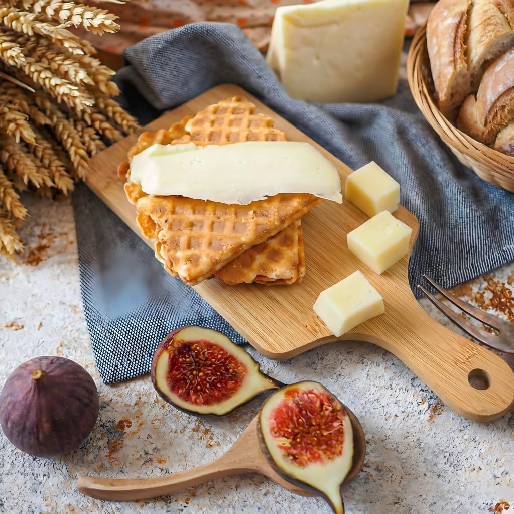 32 Pcs Bulk Cutting Boards with Handle Wood Chopping Board Bulk Charcuterie Wooden Boards Laser Engraving Serving Tray Bulk for DIY Christmas Wedding Housewarming Gift Cooking Decor (11" x 5")