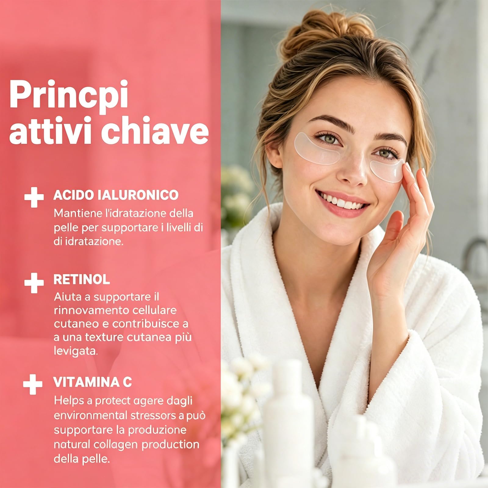 Swiss Power Patch Occhi con Microaghi, 2026 Nuovo Swiss Power Cerotti Occhi Antirughe, Maschera Occhi per Occhiaie e Borse, Siero Energizzante per Occhiaie e Gonfiore, Linee Sottili, Rughe (6)