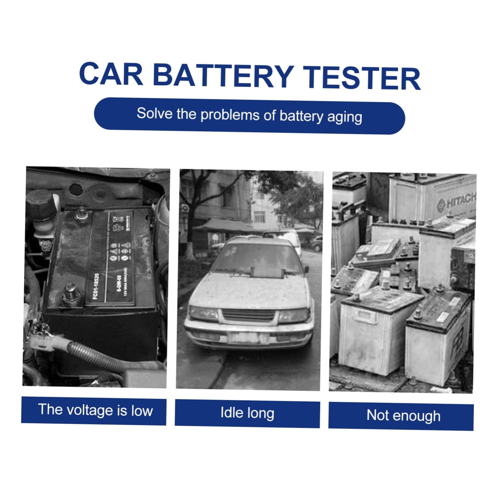 Cabilock Analizador de Baterías de Coche con Pantalla LCD y Función de Impresión Herramienta Profesional para de Estado de Batería Automotriz