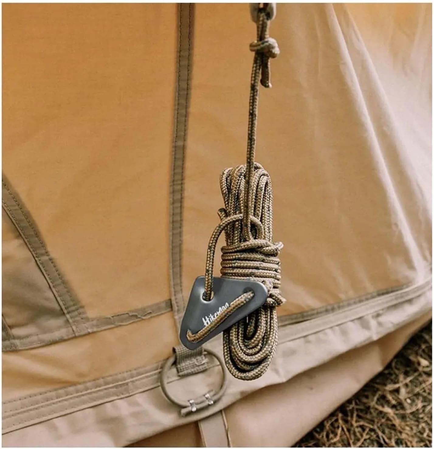 Rope Tensioner 40pcs Aluminum Alloy Outdoor Tent Rope Buckle Portable Triangle Triangular Adjustment Buckles Camping Wind Stopper