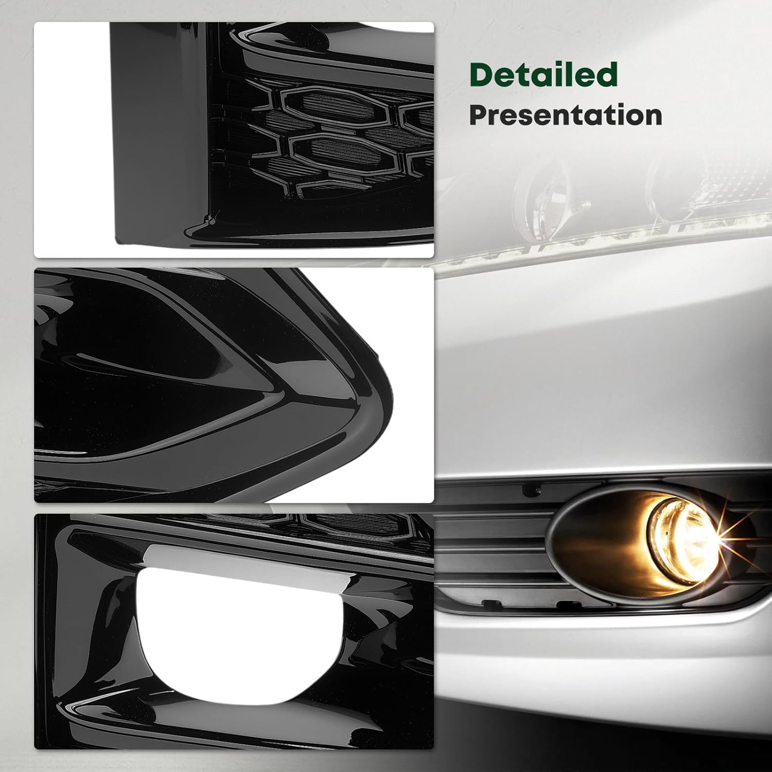 YHTAUTO Fog Light Bezel Fits Nissan Maxima Platinum SR 2019-2023 Platinum Reserve 2020, Front Bumper Fog Light Cover Trim Right Passenger Side