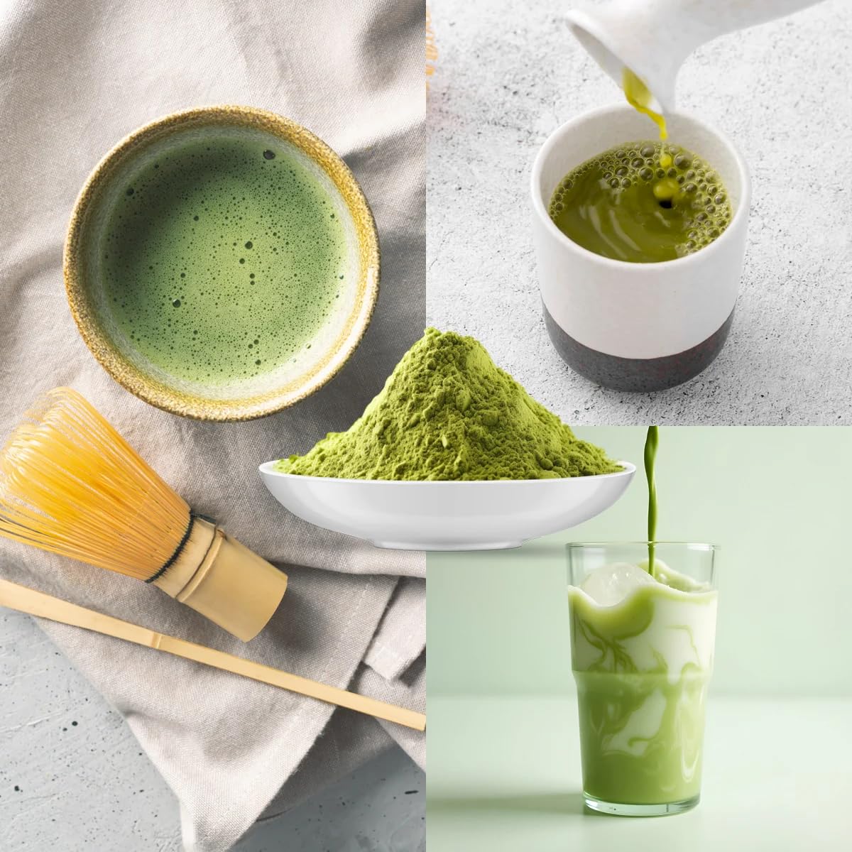 Bio Matcha Grüntee Pulver 250g für Latte oder Tee | Naturrein und Vegan | vom Achterhof