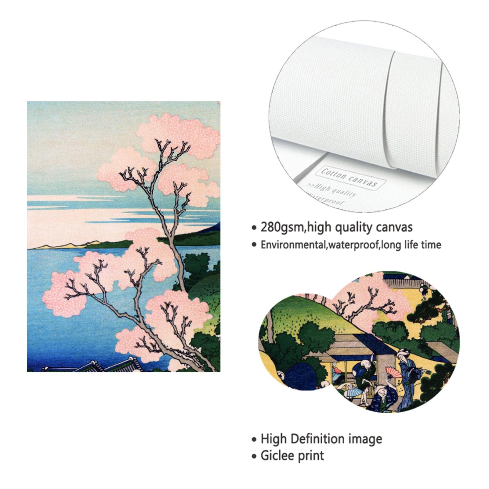 キャンバス プリントアート 富士と桜  インテリア 絵画 Amazon.co.jp: 絵画 桜と富士山インテリア 絵画 アニメの美的