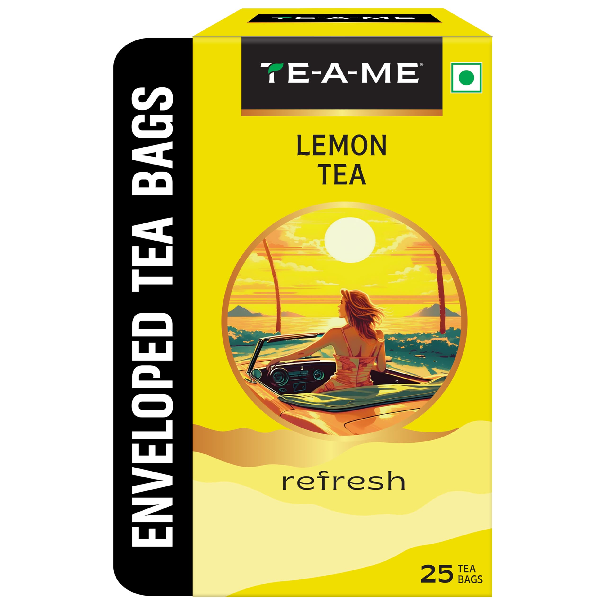 TE-A-ME Lemon Tea - Tea Bags 25 pcs | Lemon Tea Bags 25 Pieces | Lemon Teabags