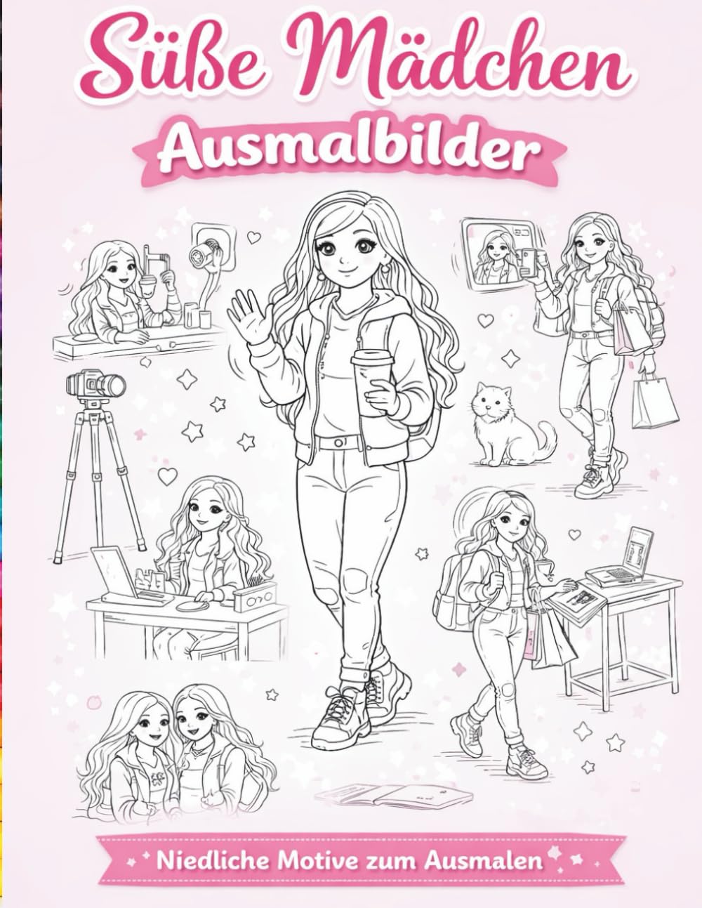 Süße Mädchen Ausmalbilder: Niedliche Motive zum Ausmalen für Kinder