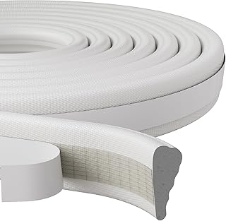 118”Wedge Weather Stripping Door Seal Strip for Door Frame,Self-Adhesive Window Insulation for Winter,Dark Foam Gap Filler for Light Noise Blocker,Front Exterior Door Side Draft Stopper,White