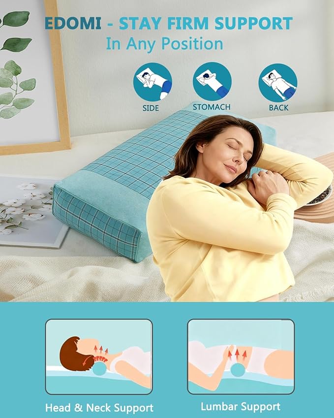 Almohada Cervical de Alforfón Ajustable 50x20 cm con Funda Removible miniatura 2