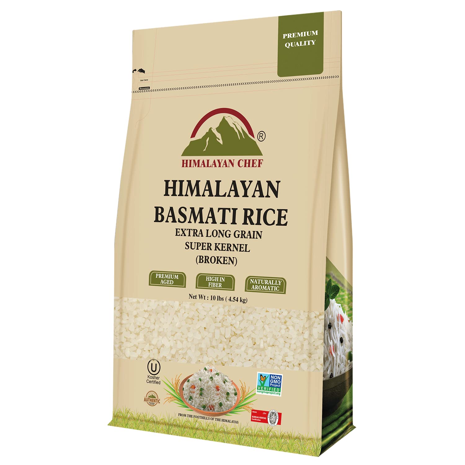 Himalayan ChefBasmati Rice, Broken Rice Organic - 10 lbs