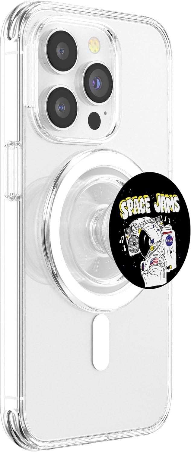 NASA Space Jams Astronaut Boombox PopSockets PopGrip: Swappable Grip for Phones & Tablets PopSockets PopGrip for MagSafe