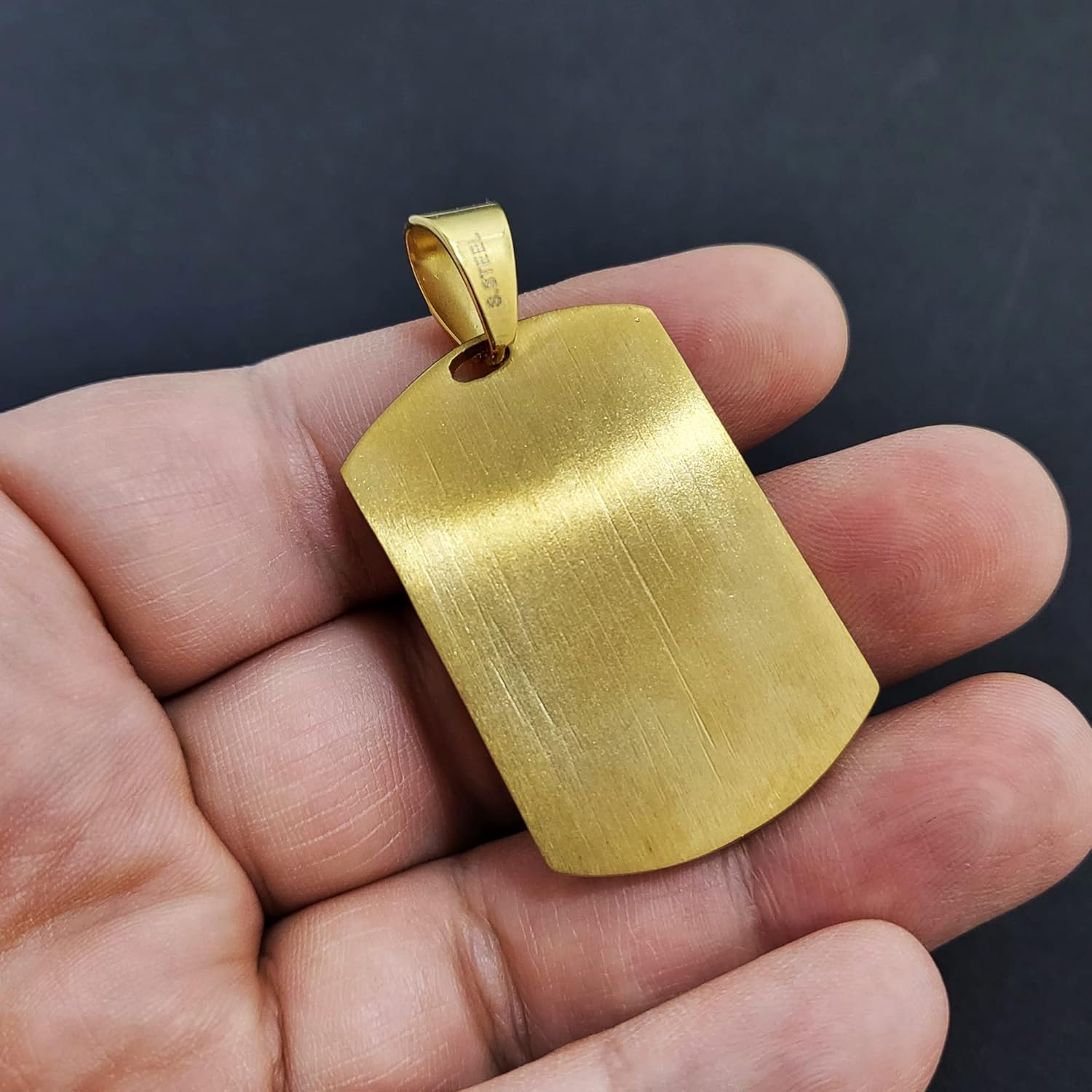 Iced Stainless steel American Flag Eagle Dog Tag Gold Silver Tone Charm Pendant