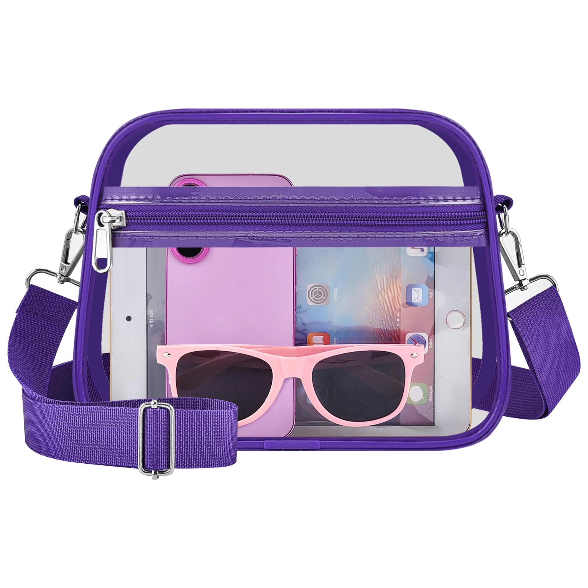 Oraben Clear Bag for Stadium Events Clear Purse Stadium Bag Satchel Handbags for Sports Events Concerts Festivals