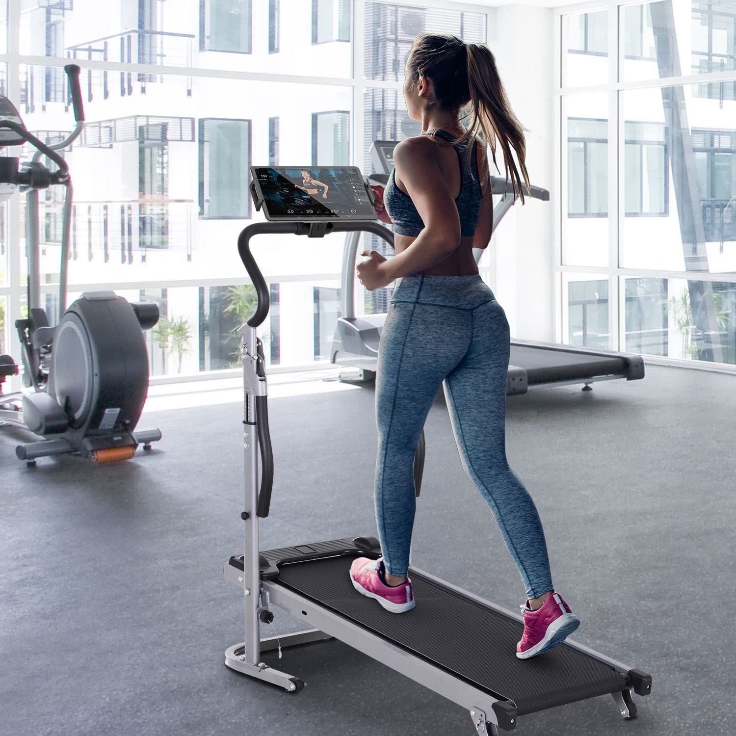 Tendak Spinning Bicicletta 360° Ruotare Universale Supporto per Tablet PC iPad PRO Air Mini 4.6" - 12,9" Tablet Smartphone