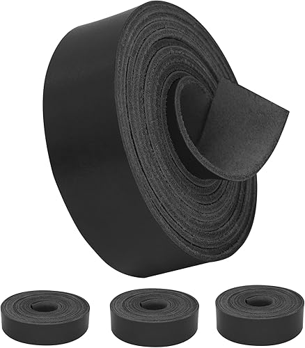 Miniatura 8 de ABIDISO Tira de cuero de grano superior para manualidades, 12 pulgada de ancho y 72 pulgadas de largo, 0.079 pulgadas de grosor, muy adecuada para
