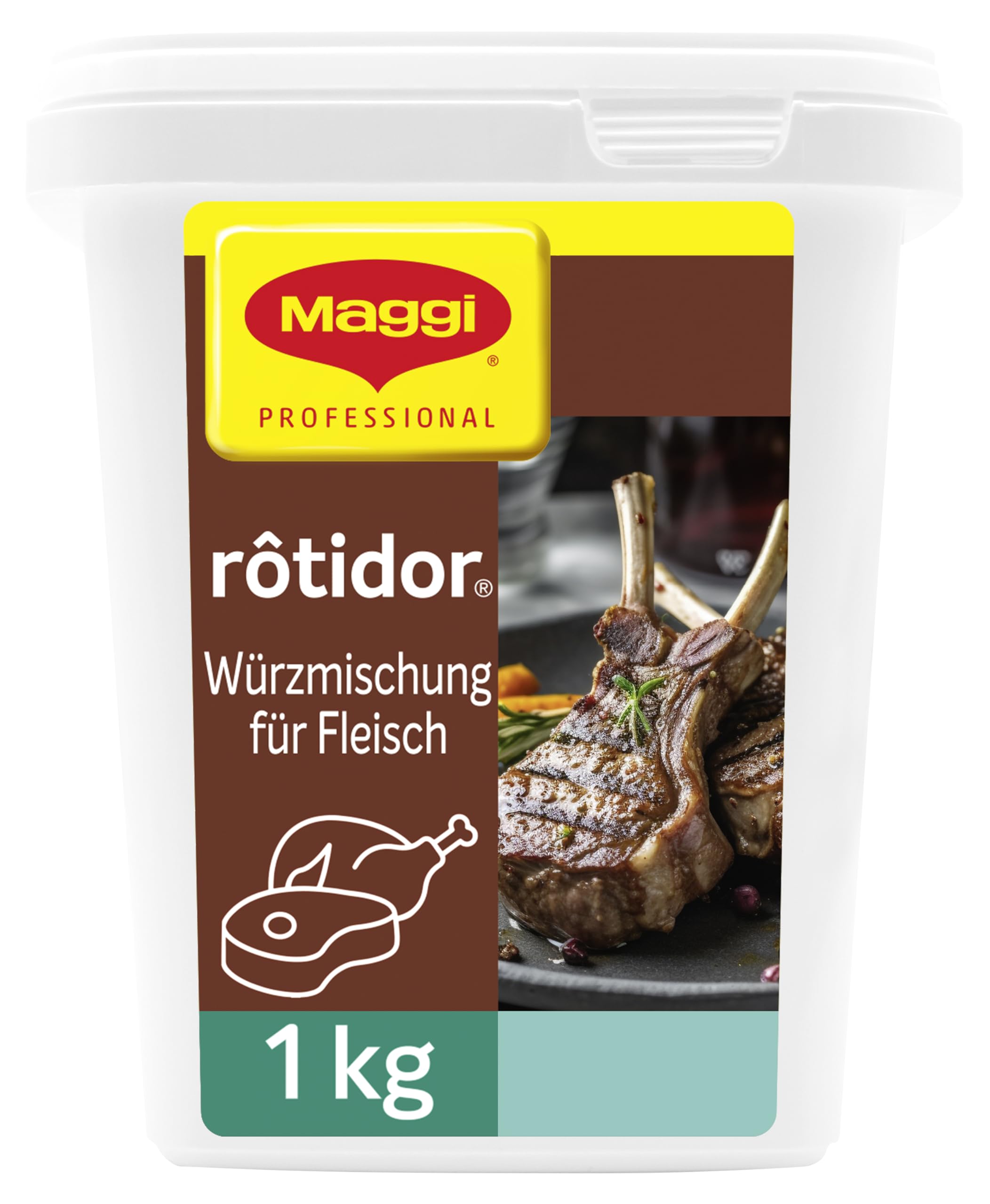 Maggi Rôtidor Universal Würzmischung o.k.A. für Fleisch und Gemüse, Trockenmarinade zum Grillen und Braten, 1er Pack (1 x 1kg Gastro Box)