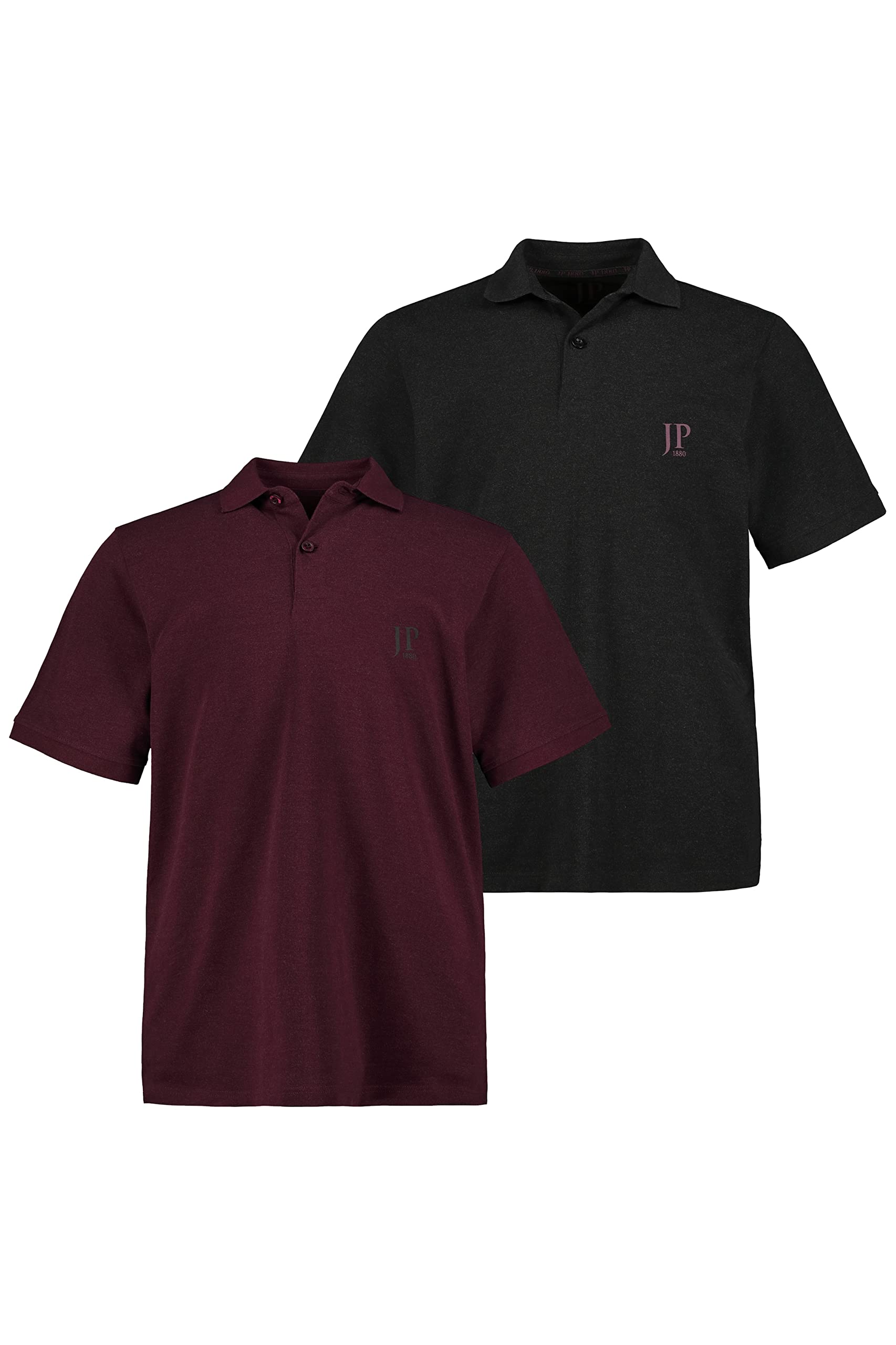 JP 1880 Herren Bis 7XL, Poloshirts, 2er-Pack, Piqué, Seitenschlitze, Regular Fit, Poloshirt (2er Pack)