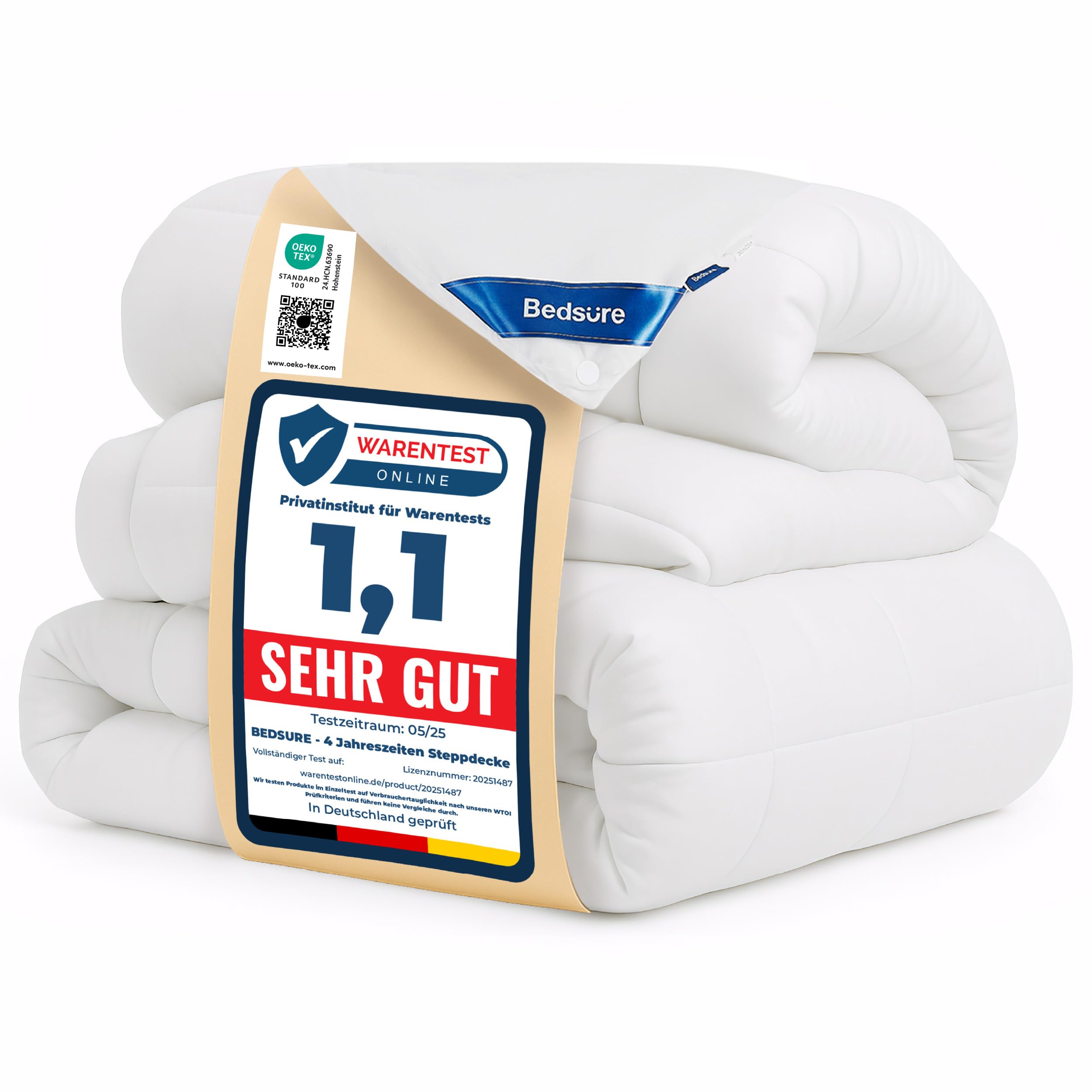 TMMDH 4-Jahreszeiten Bettdecke 135x200cm - Microfaser Steppdecke Mit Braunbär Design