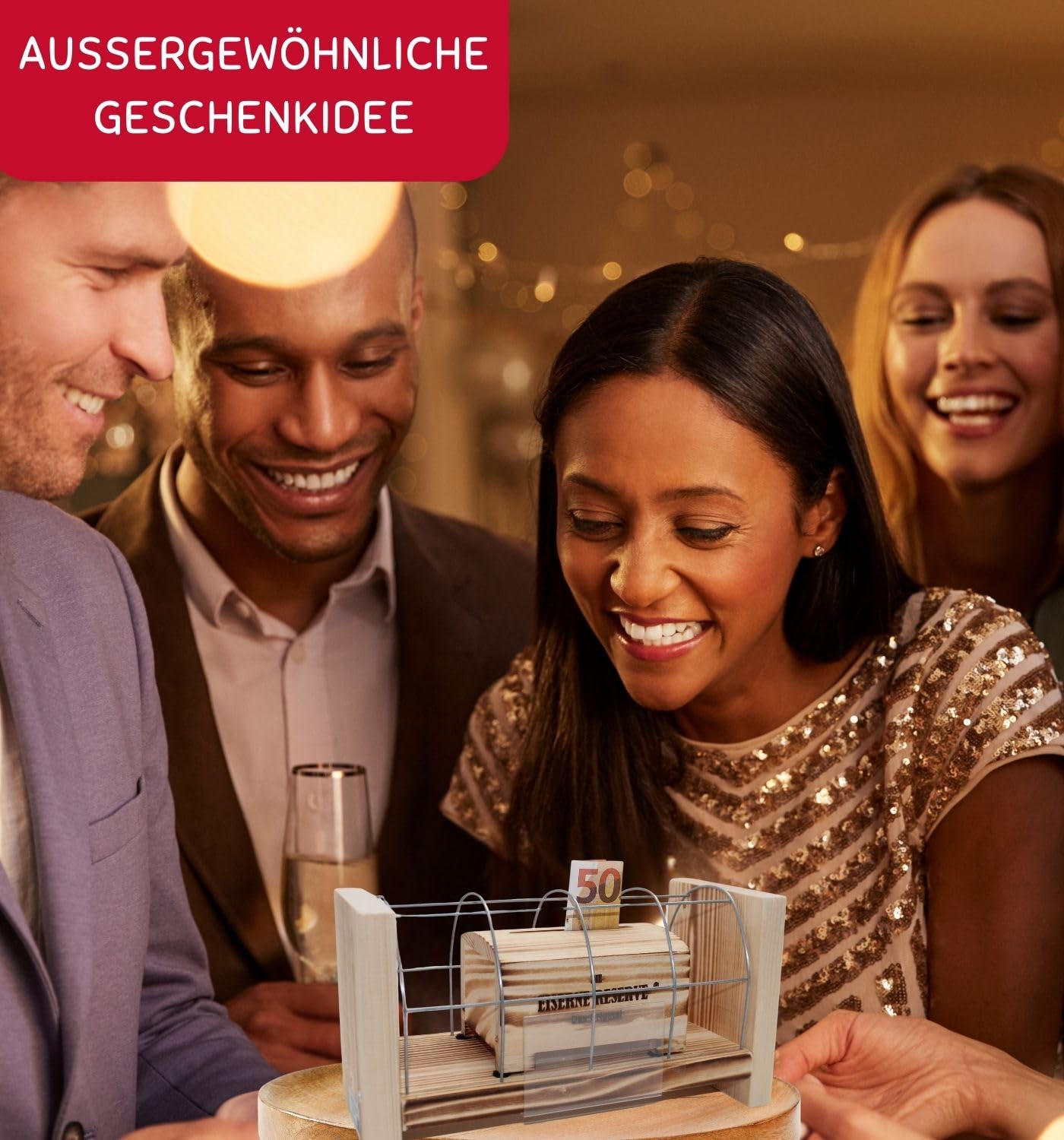 Hochzeitsgeschenk für Brautpaar Geld - Eiserne Reserve Gitterbox Geldgeschenk - lustige Geschenkidee Geldgeschenk Geld verschenken verpacken -s- Alles Gute zur Hochzeit