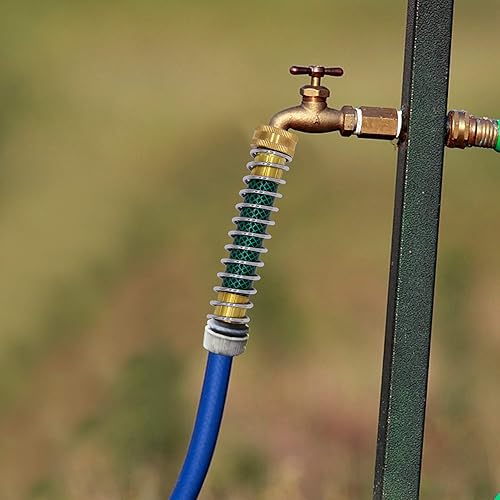 Miniatura 5 de Adaptador de extensión de manguera de jardín, protector de torceduras de manguera con resorte helicoidal, paquete de 2