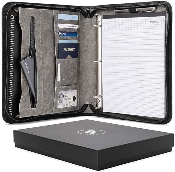 Forevermore Portfolios Padfolio Binder Professional Faux