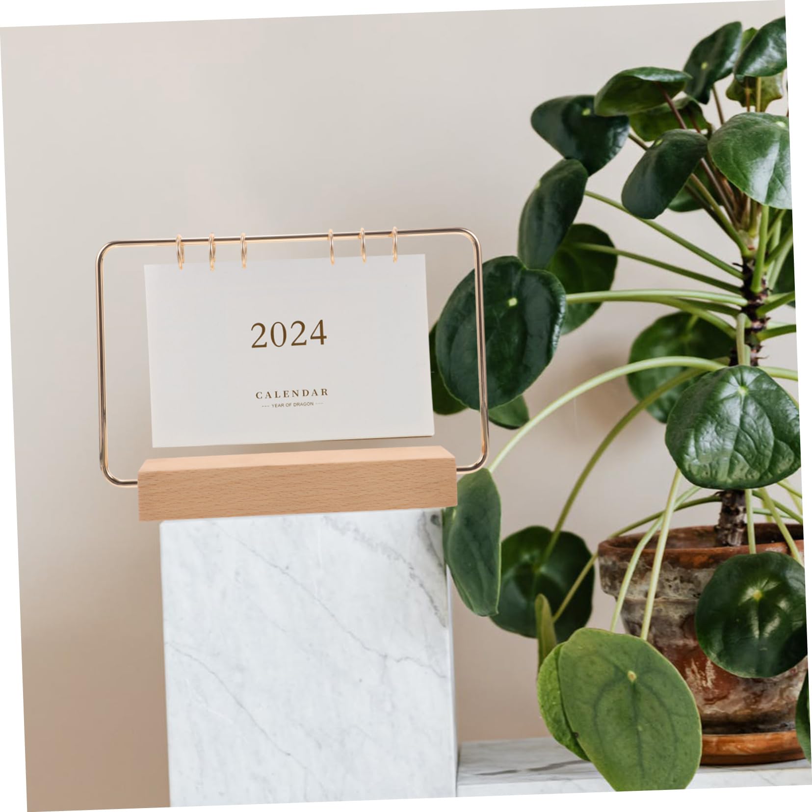 Amazon | NUOLUX 1 セット 無垢材の卓上カレンダーベース