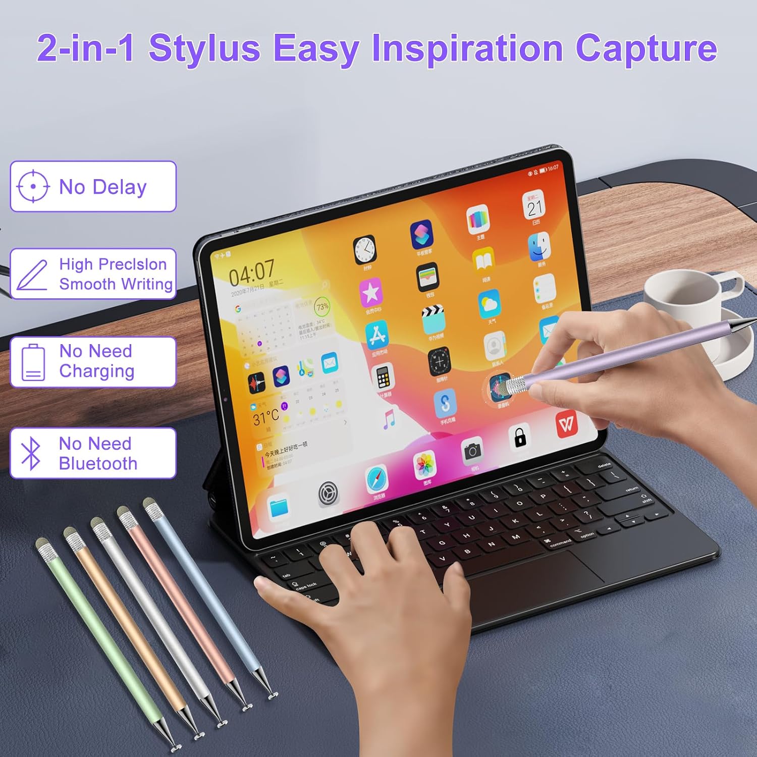Stylus(6 pcs), Stylus Pen for Touchscreen, 2-in-1 Tip for Nintendo Switch 5 71VcsFcBMrL. AC SL1500