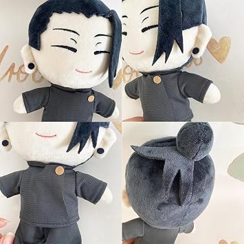 JCvCX Cute Boy with Black Bun Plush Toy Stuffed Figurine Doll Soft Plushies Pillow