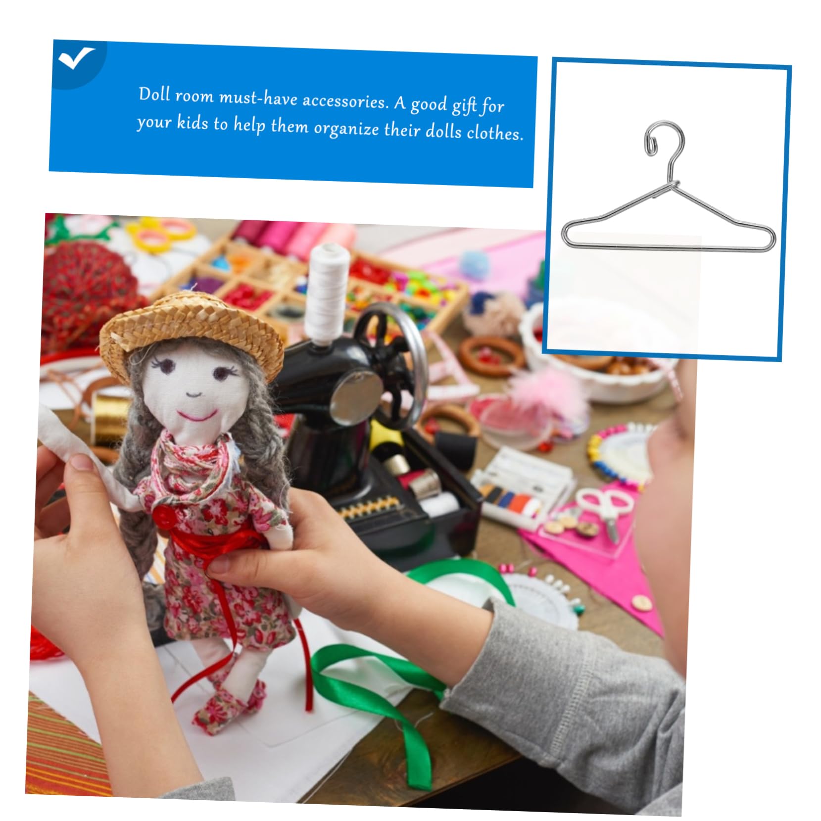 BESPORTBLE Practical 50pcs Metal Doll Clothing Rack Long-Lasting for Boys and Girls' Room