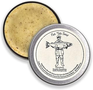 Seattle Sundries Anise & Tea Tree Soap, Fishing Gift for Men & Women - 1 (4oz) Natural Odor Fighting Hand Made Bar Soap in a Fun Gift Tin