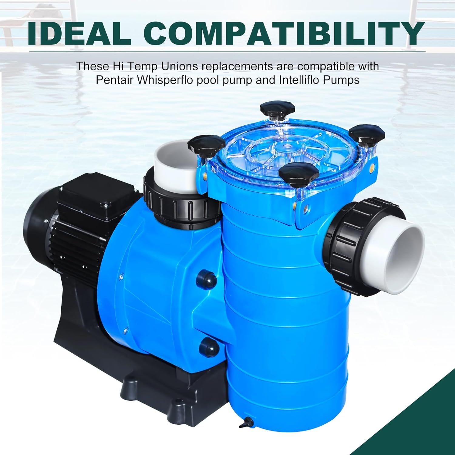 8 Pcs MIP x 2" Hi Temp Unions Compatible with Pentair Whisperflo Pool Pump Compatible with Intelliflo Pump 2" PVC Pool Pump High Temp Unions for Pool Pump