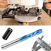 Vista 20 de Spiral Router Bit 1/4 Inch Shank Up Cut Spiral Router Bit 2 Flutes HRC55 Solid Carbide Spiral Milling Tool 1/4 Inch Cutting Diameter 3 inch Extra