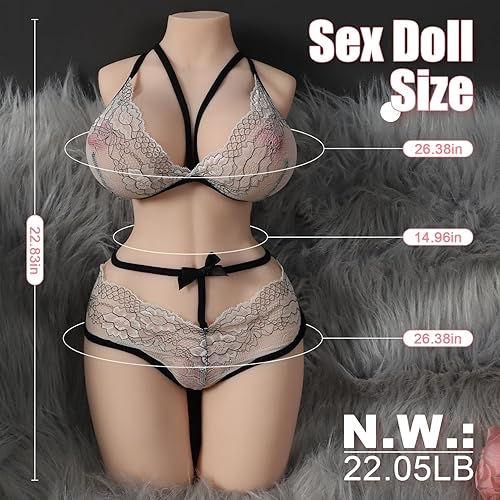 Miniatura 7 de Muñeca sexual de tamaño real de 20 libras para hombres, muñeca sexual de torso, masturbación masculina, muñeca sexual de tamaño completo realista
