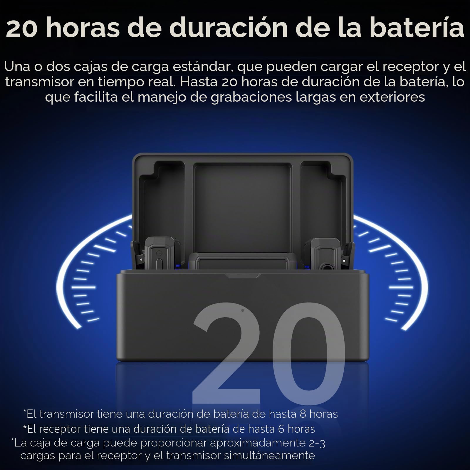 7artisans Micrófono inalámbrico Lavalier con transmisión inalámbrica de larga distancia de 100m, vida útil de la batería de 20H y reducción de ruido, banda sonora segura, compatible para cámaras DSLR