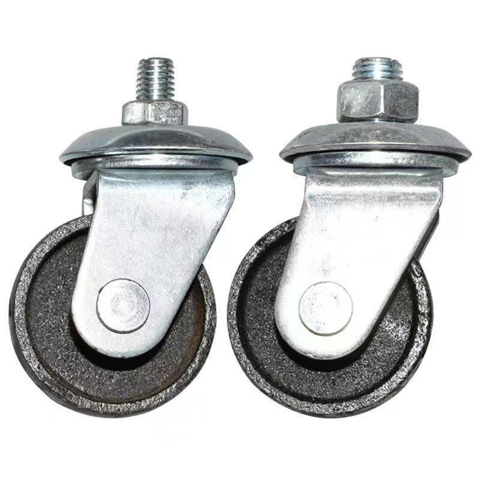 F Fityle 1 paio di ruote girevoli per cric da pavimento he, ruote girevoli orizzontali per cric, accessori di facile installazione per cric da pavimento, Filettato 16mm