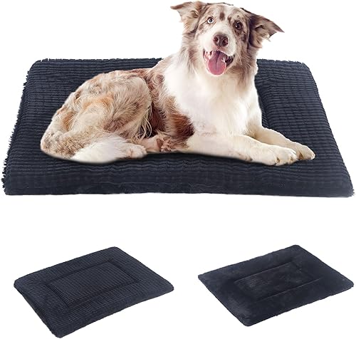 Miniatura 23 de BVAGSS XH079 - Almohadilla reversible para jaula de perro, de espuma viscoelástica, suave, cálida, lavable a máquina, colchón para perreras para