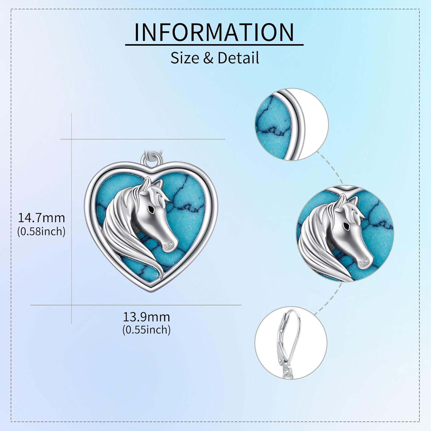 Horse Earrings 925 Sterling Silver Horse Dangle Earrings Jewelry Gifts for Women - Image 4