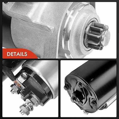 Miniatura 7 de A-Premium Motor de arranque compatible con Porsche Cayenne, 2008 2009 2010, V8 4.8L, 12V 2.0KW 10 dientes (CW) en sentido horario, repuesto #