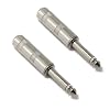 Ancable 2-Pack Audio 14 Plugs TS Jumbo Plugs Solder Type for Guitar, Instrument, SpeakerMicrophonePatch Cables - 6.35mm Male 14 Inch Phone Plug