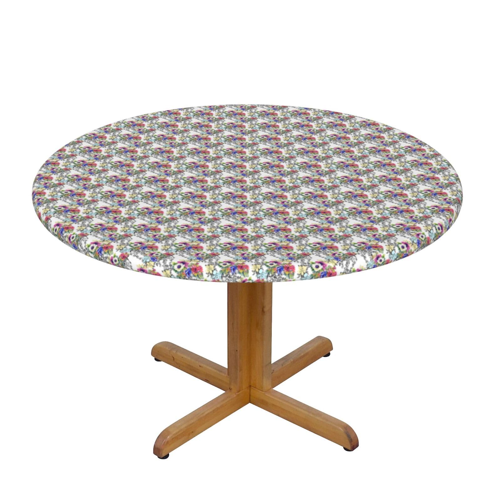 Nappe ronde impression de jardin aux finitions haut de gamme pour table de réception