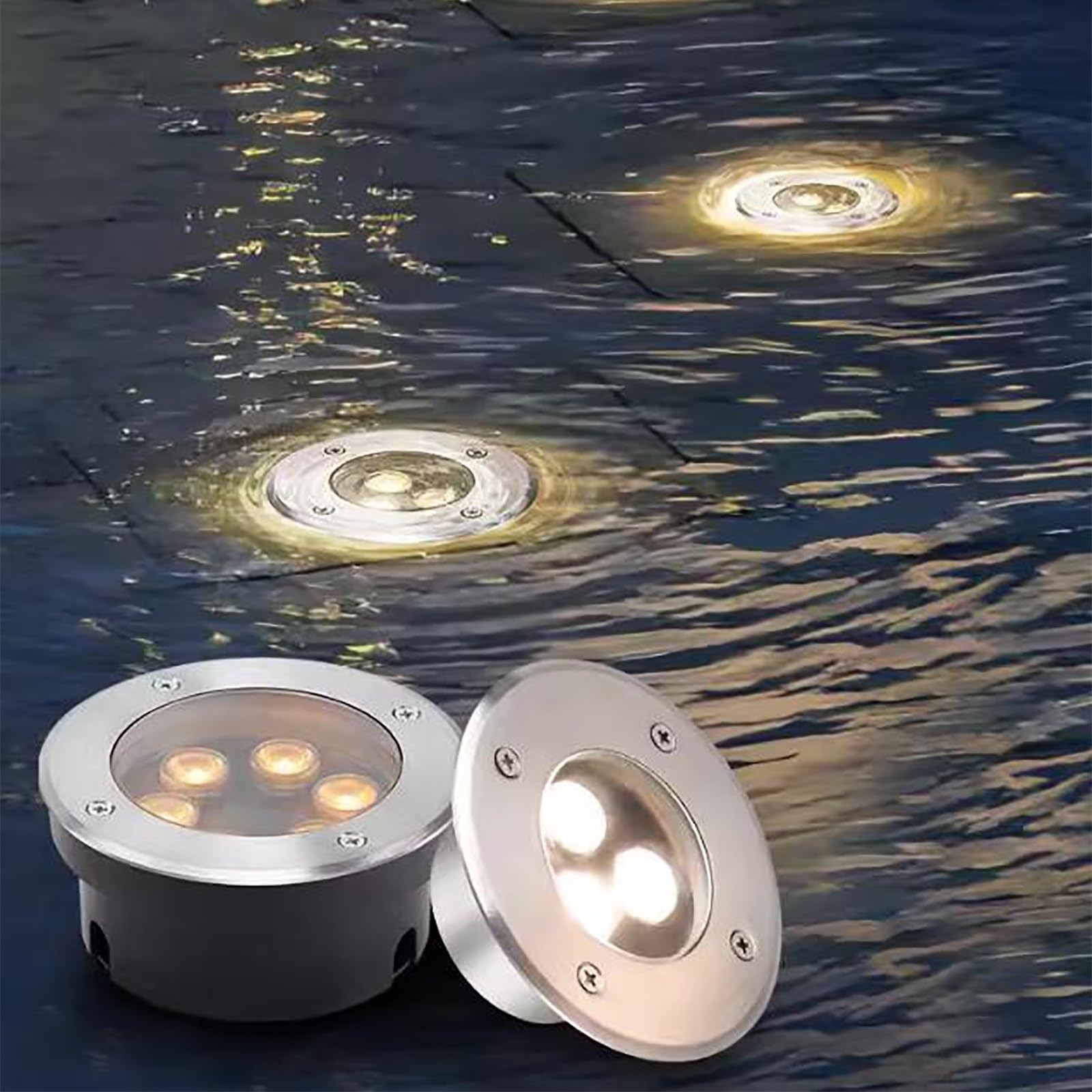 Lampe de fontaine extérieure encastrée IP68 anti-infiltration et extra-plate
