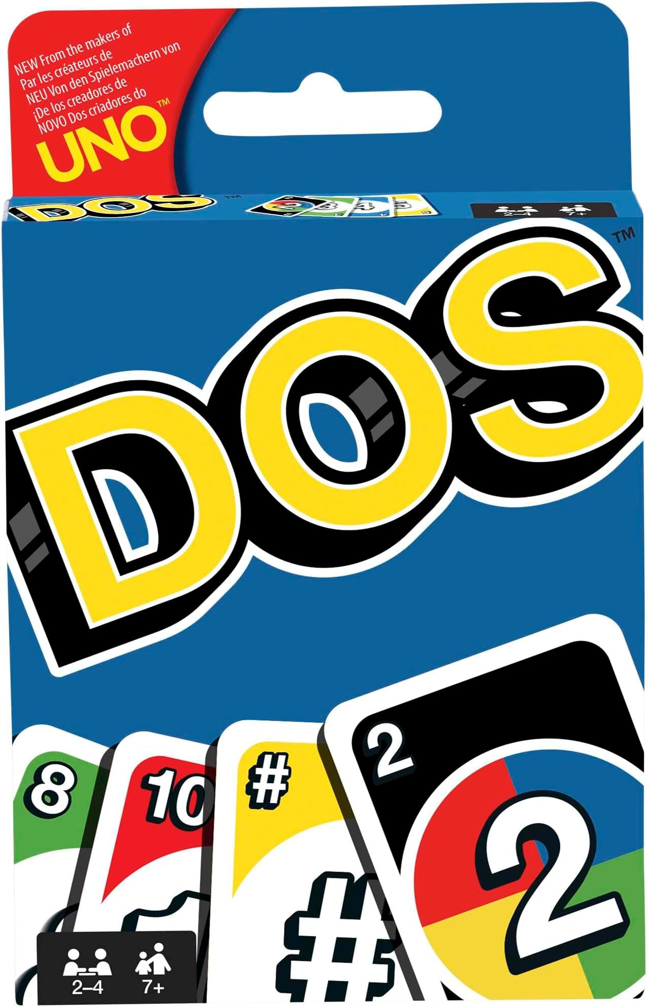 DOS, Uno Card Game, Mattel Games, Family card game, FRM36
