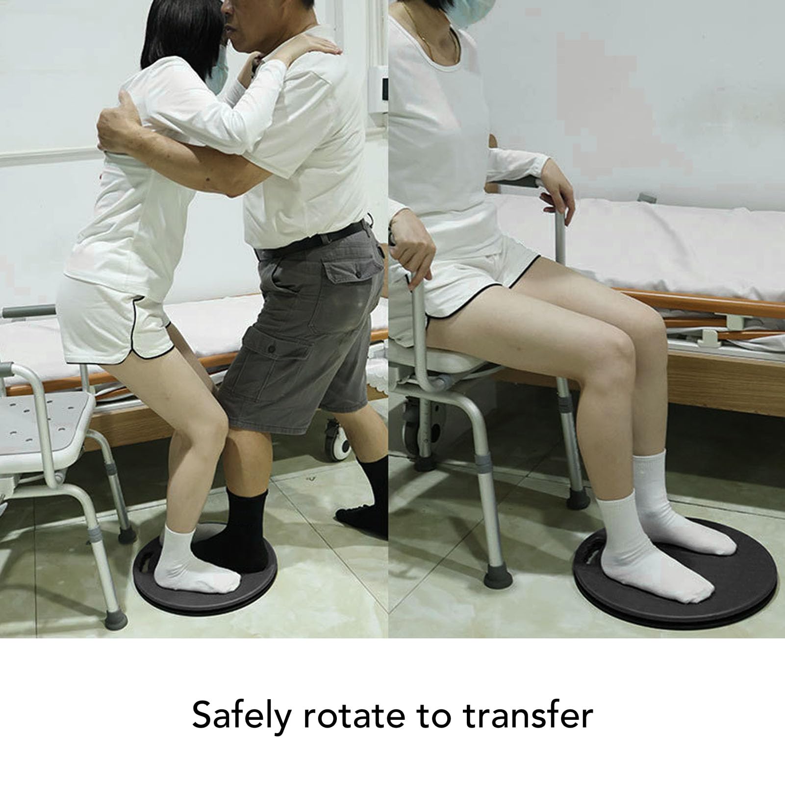 Disco de transferencia giratorio para transferir el peso del paciente, dispositivo de movilidad para ancianos y discapacitados, giratorio con rotación de 360 grados, apto para discapacitados y