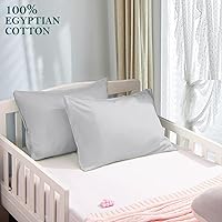 Vista 2 de Funda de almohada de viaje de 12 x 16 pulgadas, juego de 2 fundas de almohada para niños pequeños, 600 hilos, cierre de sobre, 100% algodón egipcio