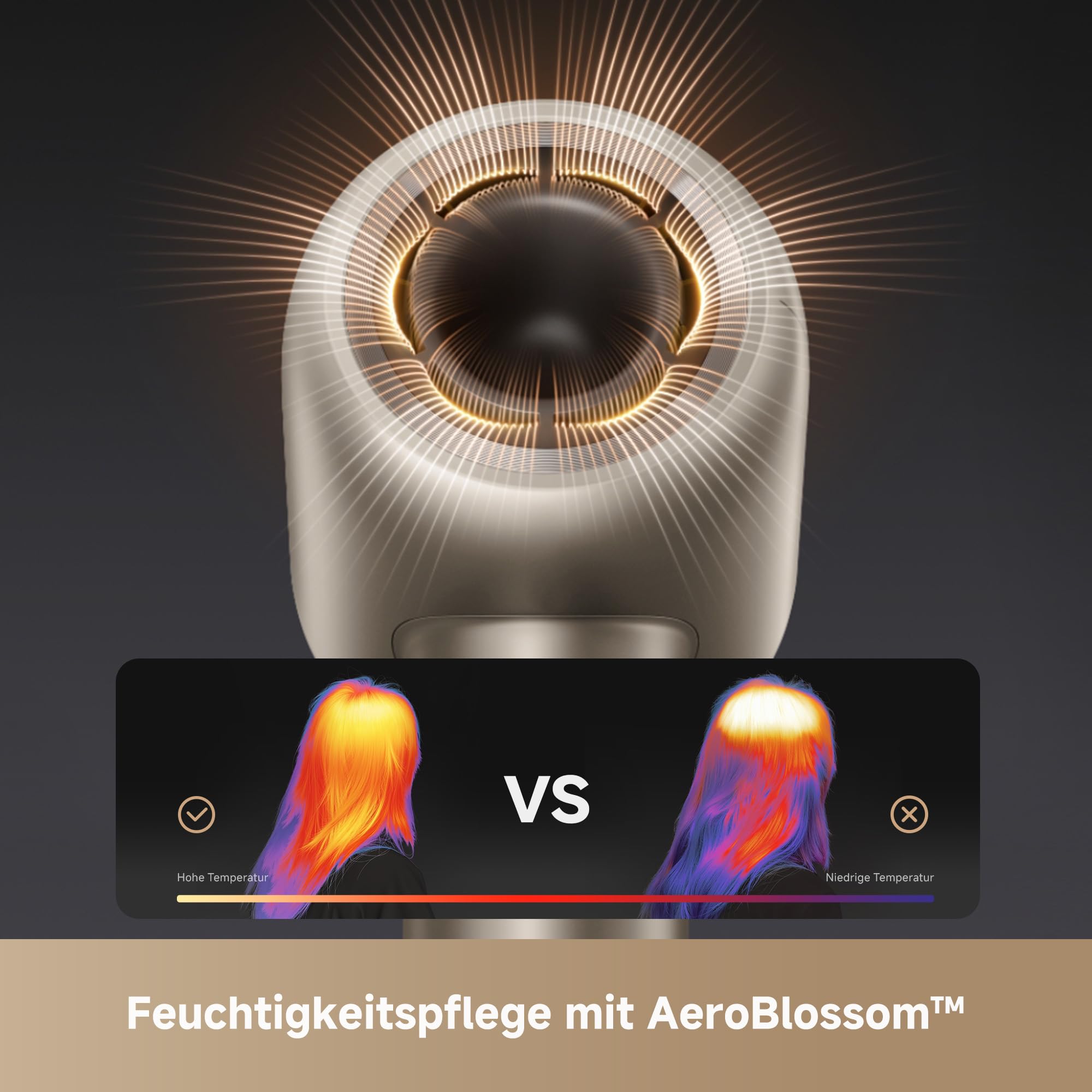 MOVA Shine 10 Haartrockner, schnelle Trock. m. Moisture Caring Tech, bürstenl. Motor m. 110.000 U/min, leise, Plasma-Ionen-Pflege, Konzentrator, NTC 1.000 t/s Wärmeregul., für zu Hause, Salon, Reisen