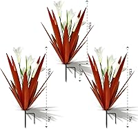 Vista 4 de Homight Estatua de planta de agave de metal para exterior, lirio mexicano, arte de jardín, regalo para el hogar, decoración de jardín, estatua