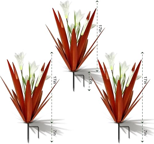 Miniatura 4 de Homight Planta de agave de metal para decoración al aire libre, lirio mexicano, patio, jardín, regalo, decoración del hogar, estatua de jardín de