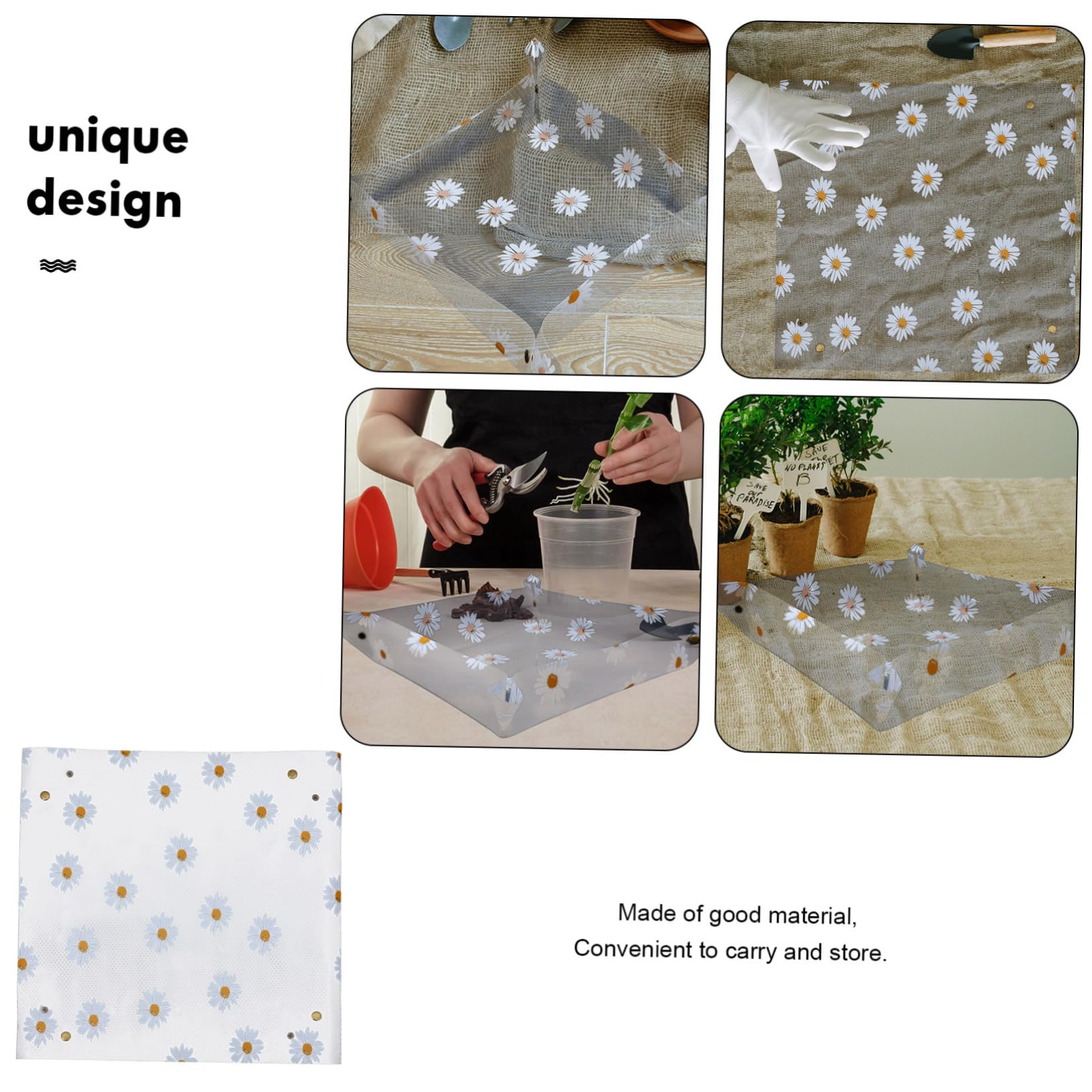 INOOMP 4pièces Tapis De Rempotage pour Plantes Intérieur Tapis De Jardinage Étanche avec Clasp pour Succulentes Et Bonsai