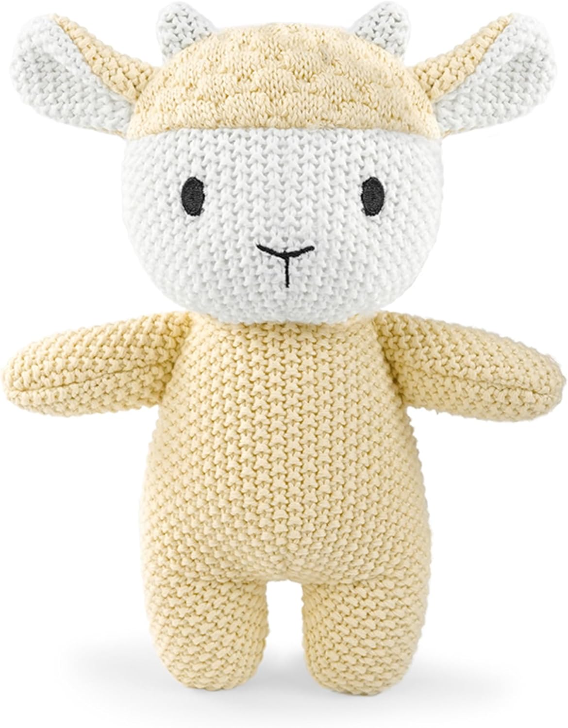 Adorable Crochet Stuffed Animals Set: 10 Inch Lamb, Elephant, Bear, Bunny & Cow Plush Toys for Babies - Safe Soft Gifts for Kids Birthday Christmas