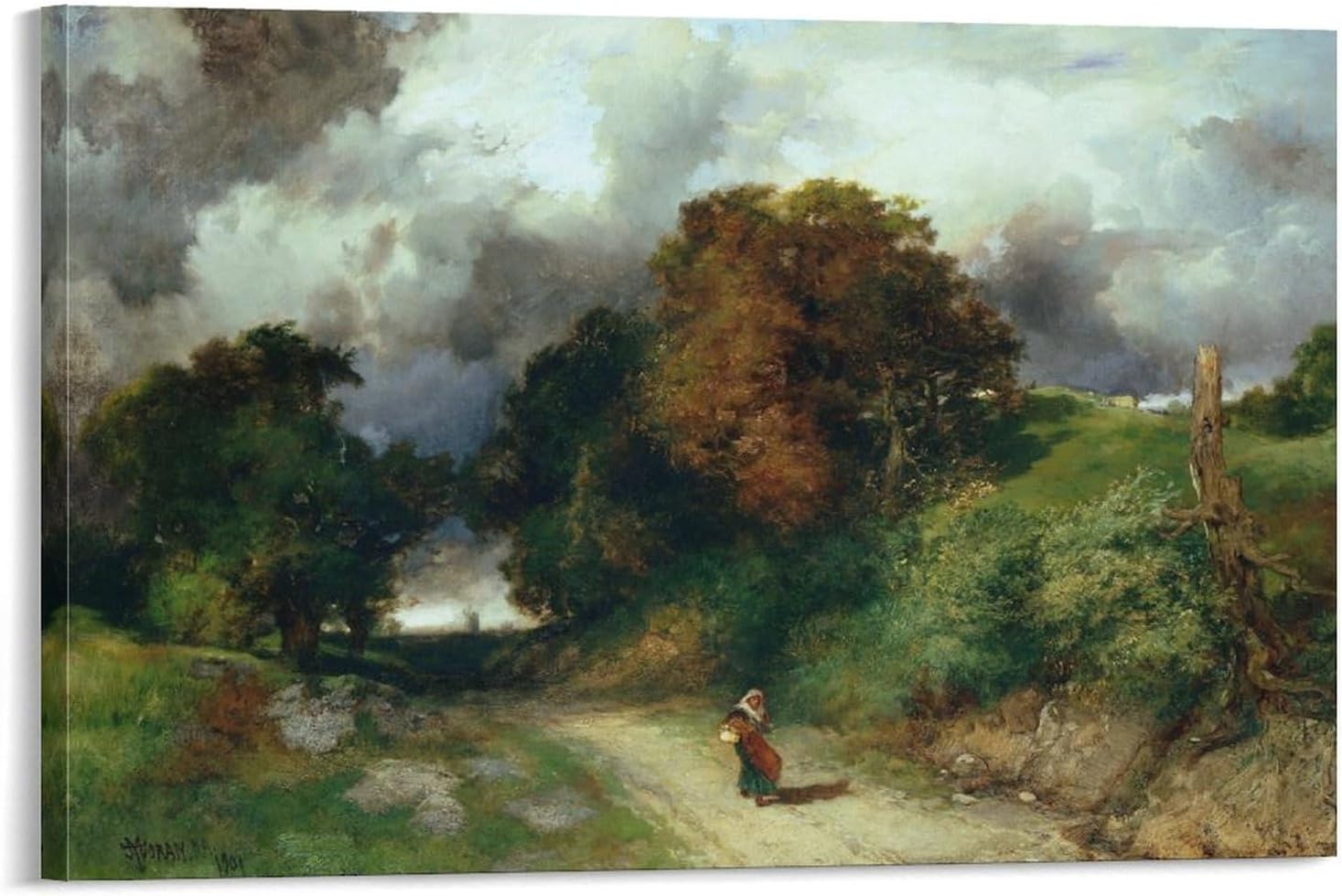 Thomas Moran,Windy Hilltop,Art Prints,Vintage Art,Canvas