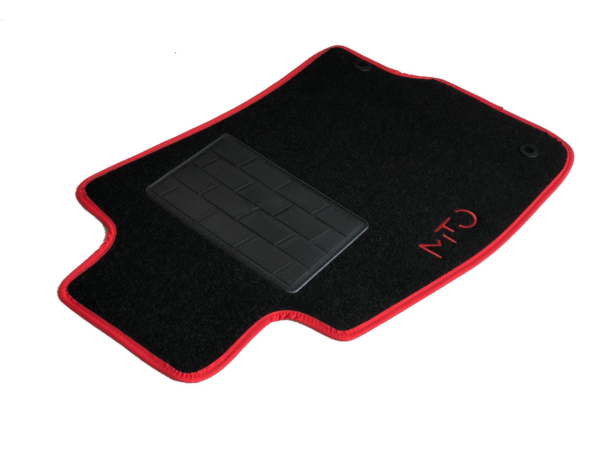 Carmats Tappetini Auto Mito 4 Pezzi Moquette Rosso con Fermi di Fissaggio